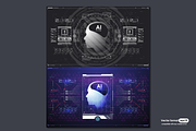 Hud Ui Futuristic Template, Cyber, a Technology Illustration by Andrew_Derr (Thumbnail 5 of 5)
