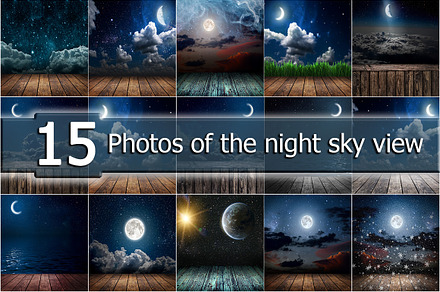 Night sky and table top