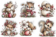 Whimsical Easter Squirrel Clipart, an Illustration by Daily.Designs (Thumbnail 8 of 8)