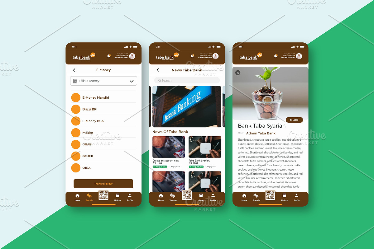 Taba Bank - UI KIT Mobile Banking, an App Template by Beside Std (Photo 5 of 7)