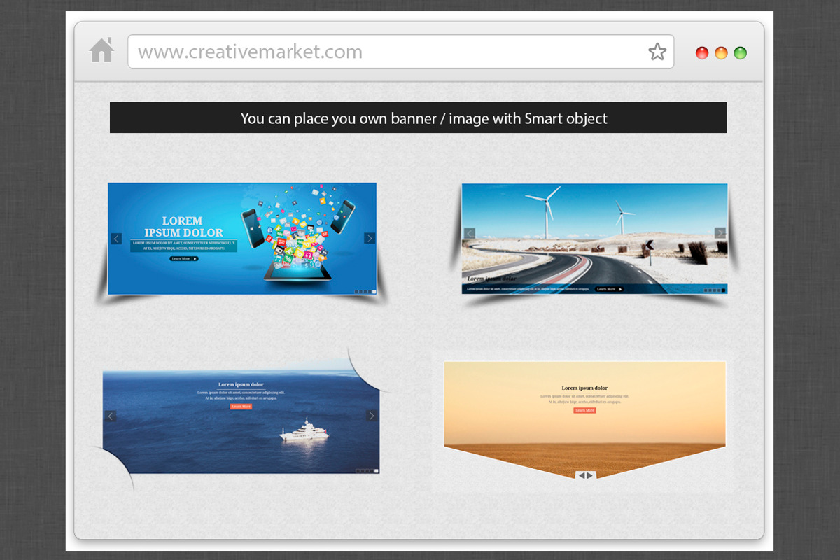 25 Realistic Web Slider / Carousel, a Templates & Theme by ORCOLOR (Photo 3 of 5)