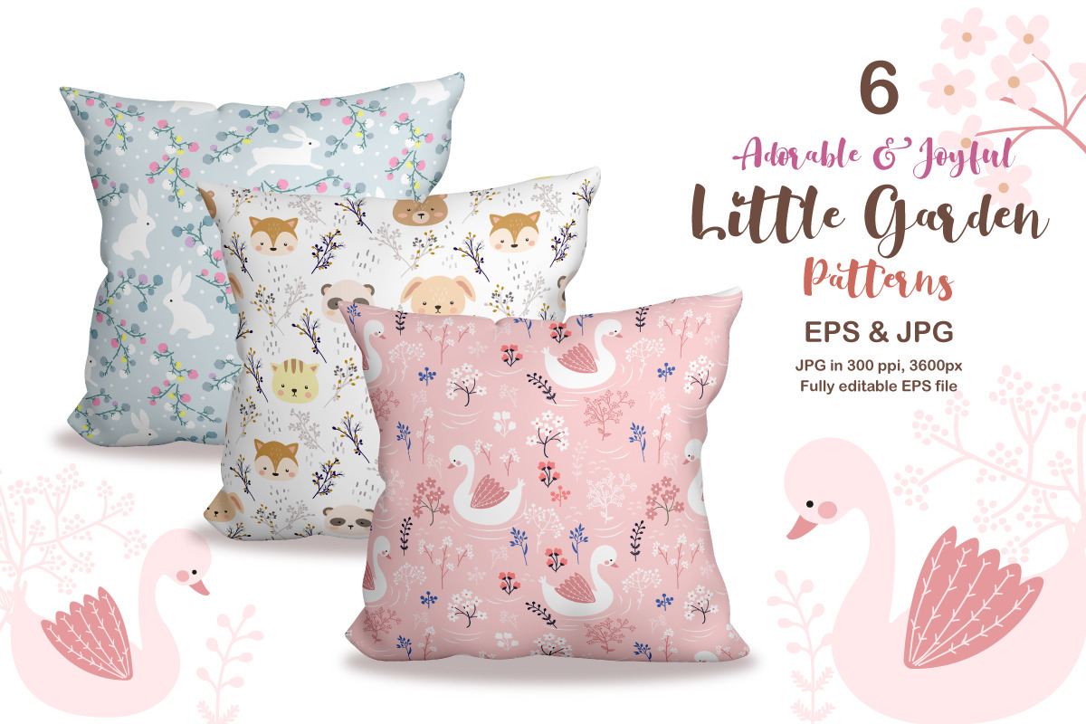 Adorable & Joyful Garden Patterns, a Pattern Graphic by DrawStudio1988 (Photo 2 of 9)