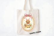Vintage Easter Bunny Clipart Png, a Seasonal Illustration by Design Station (Thumbnail 4 of 4)