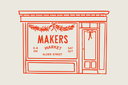Holiday Shop Illustrations, a Seasonal Illustration by Mere Hunter (Thumbnail 2 of 6)