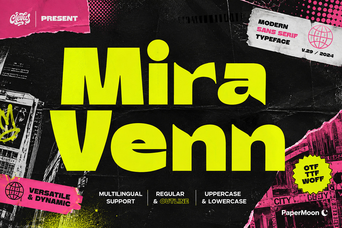 Mira Venn Chunky Sans, a Sans Serif Font by PaperMoon (Photo 10 of 10)