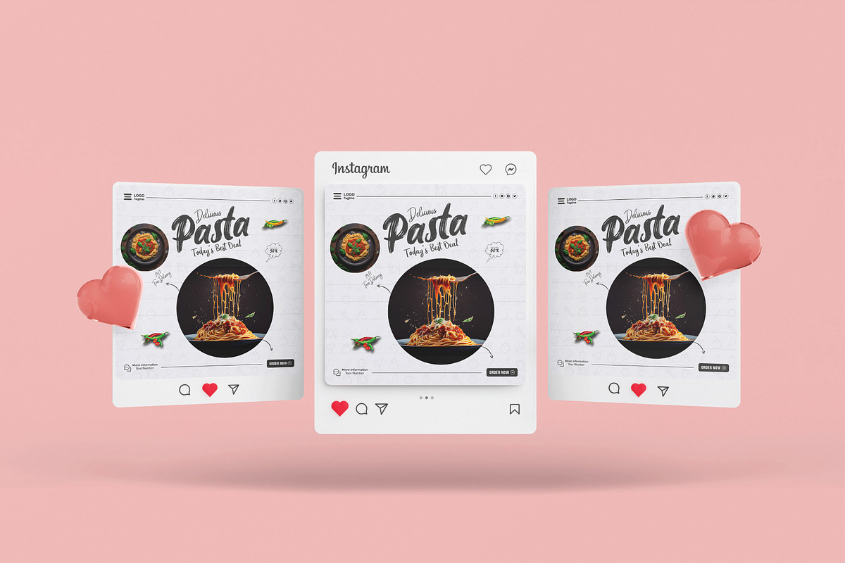 Editable Pasta Flyer Design, a Flyer Template by YUDesignStore (Photo 3 of 6)