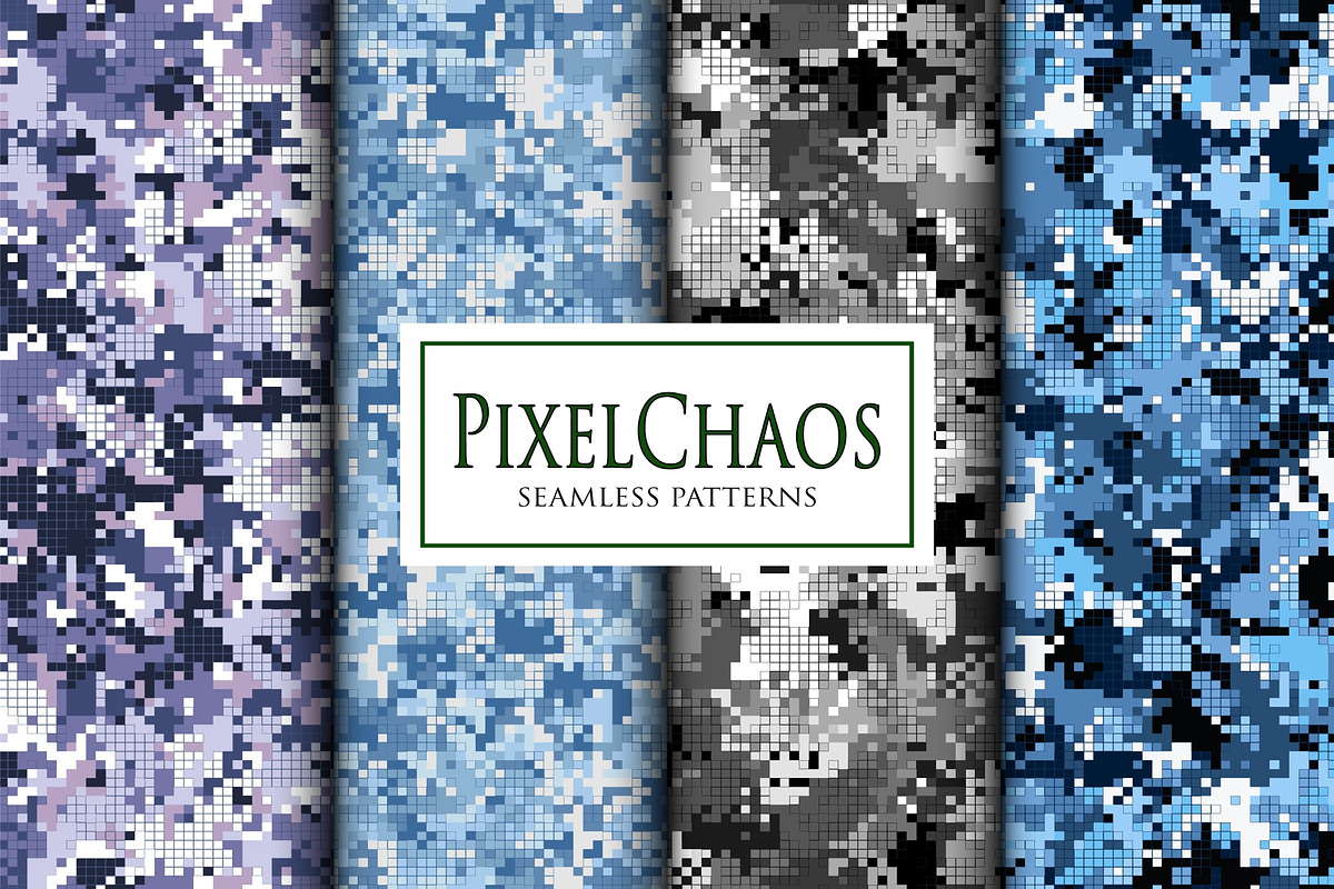 Pixel chaos digital camo patterns, a Pattern Graphic by ArchonDigitalShop (Photo 5 of 11)