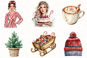 Cozy Winter Candy Cane Clipart, an Illustration by OK Design (Thumbnail 3 of 5)