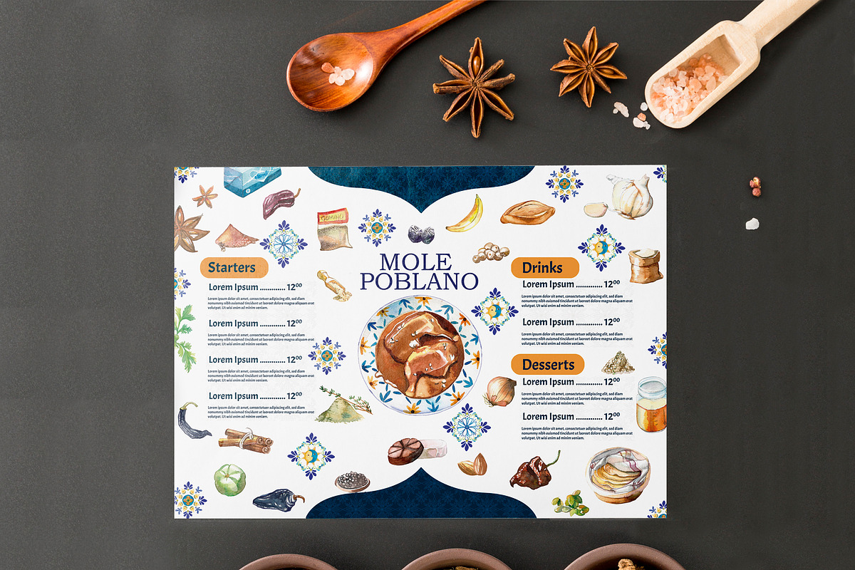 Mole Poblano, mexican food, a Food Illustration by CpandoShop (Photo 3 of 4)