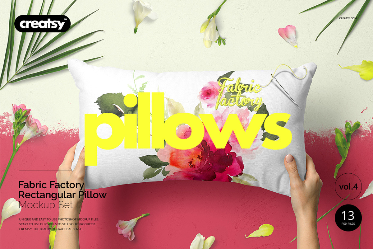 Fabric Factory v5 Rectangular Pillow, a Household Mockup by creatsy5 (Photo 1 of 22)