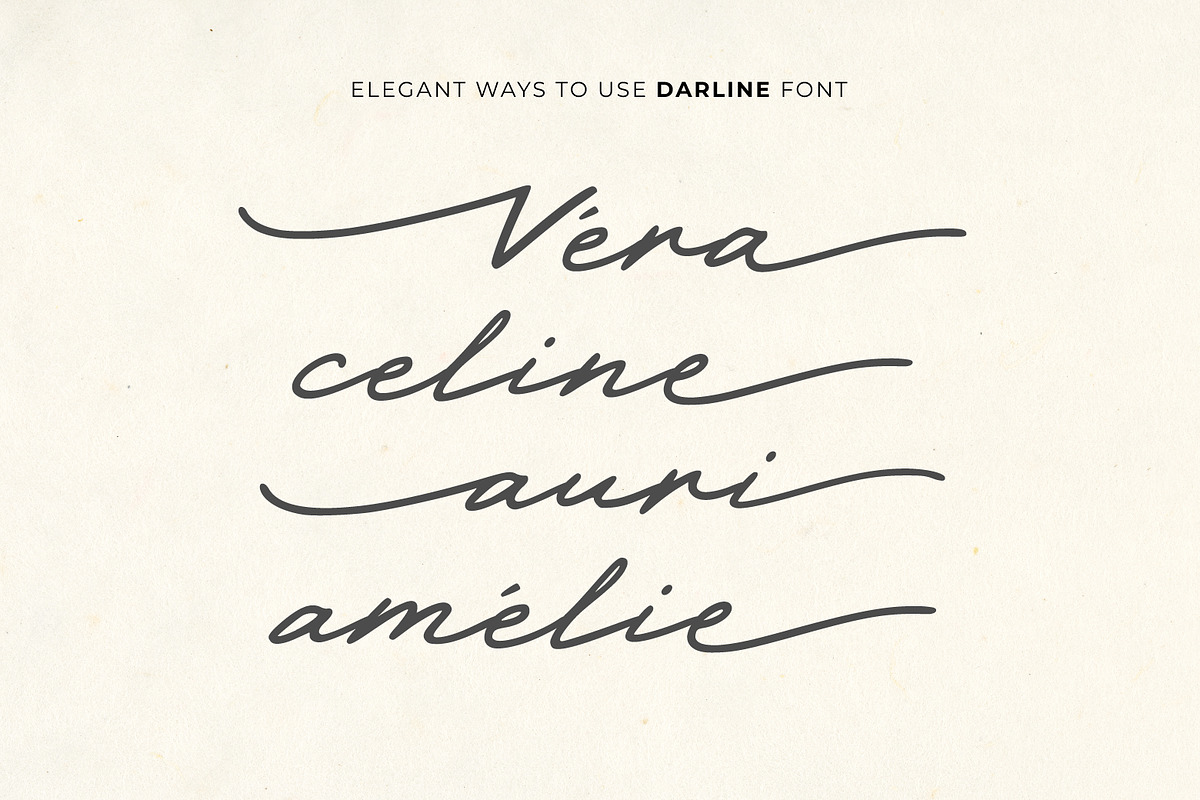 Darline Handwritten Font, a Script Font by Ef Studio (Photo 11 of 15)