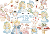 Wonderland Alice Clipart Bundle, an Illustration by TatiMockup (Thumbnail 1 of 5)