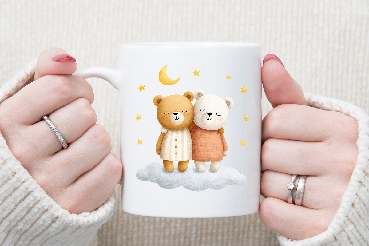Watercolor Couple Bear Clipart, an Animal Illustration by Sublimation Artist (Photo 5 of 6)