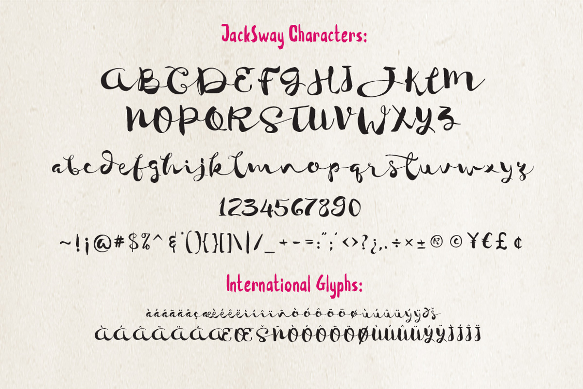 JackSway font preview 4