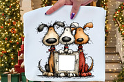 Christmas Whimsical Dogs Clipart, an Illustration by Craft Nest (Thumbnail 5 of 8)