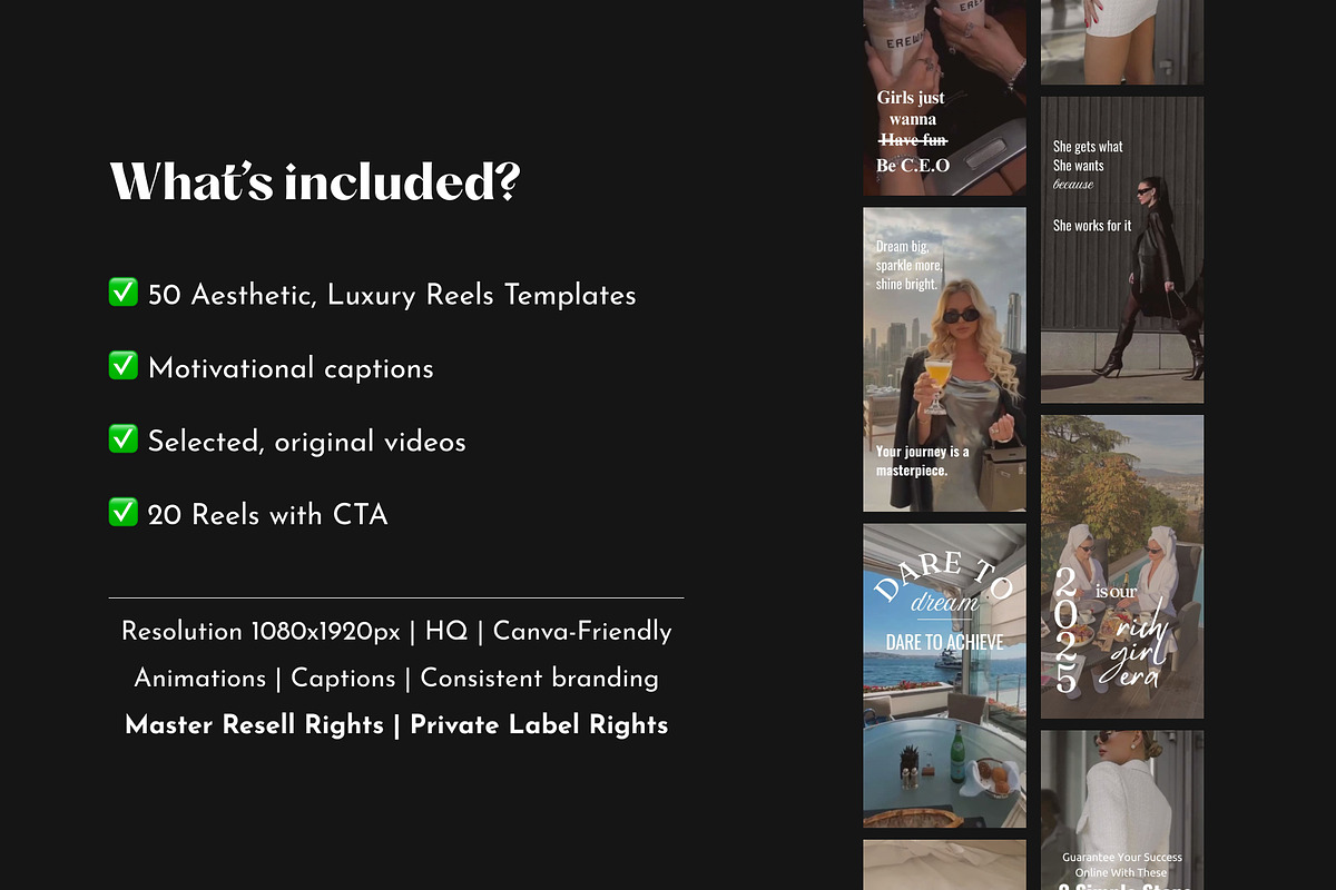50 Ambitious and Elegant Women Reels, a Social Media Template by Studio DigiCraft (Photo 3 of 9)