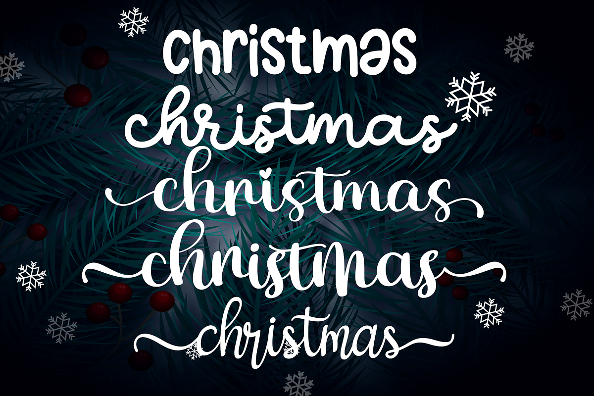 New Christmas - Christmas Font, a Script Font by BearyType Studio (Photo 5 of 19)