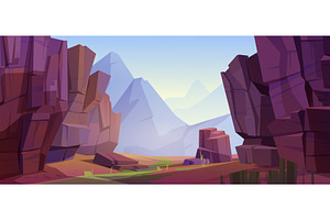 Vector Mountain Landscape With