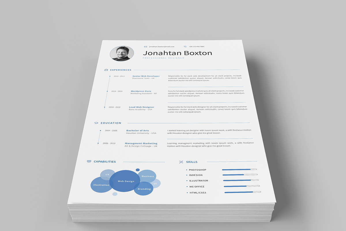 Resume/CV, a Resume Template by UX-group (Photo 2 of 5)