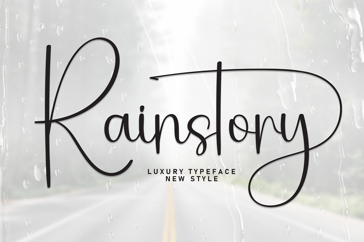Rainstory | Script Font, a Handwritten Font by Scratchones (Photo 1 of 9)