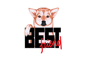 Tshirt Print Best Friend With Dog