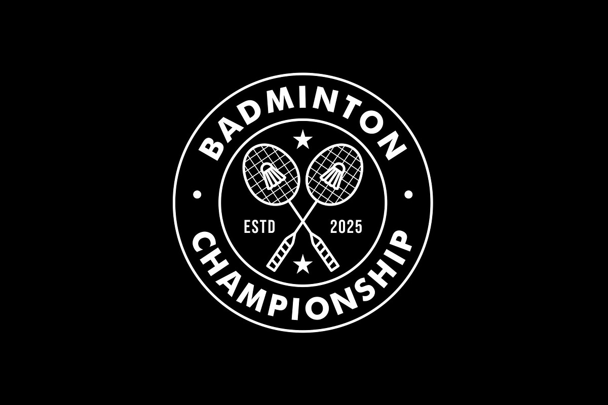 Badminton Sport Emblem Badge Logo, a Branding & Logo Template by Buqancreative (Photo 4 of 4)