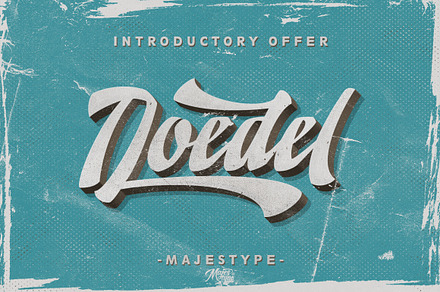 Doedel - Retro Vintage Font, a Script Font by dexsarharryfonts