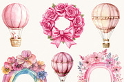 Watercolor Pink Bunny Clipart Bundle, an Animal Illustration by SparkyDesignsUS (Thumbnail 2 of 8)