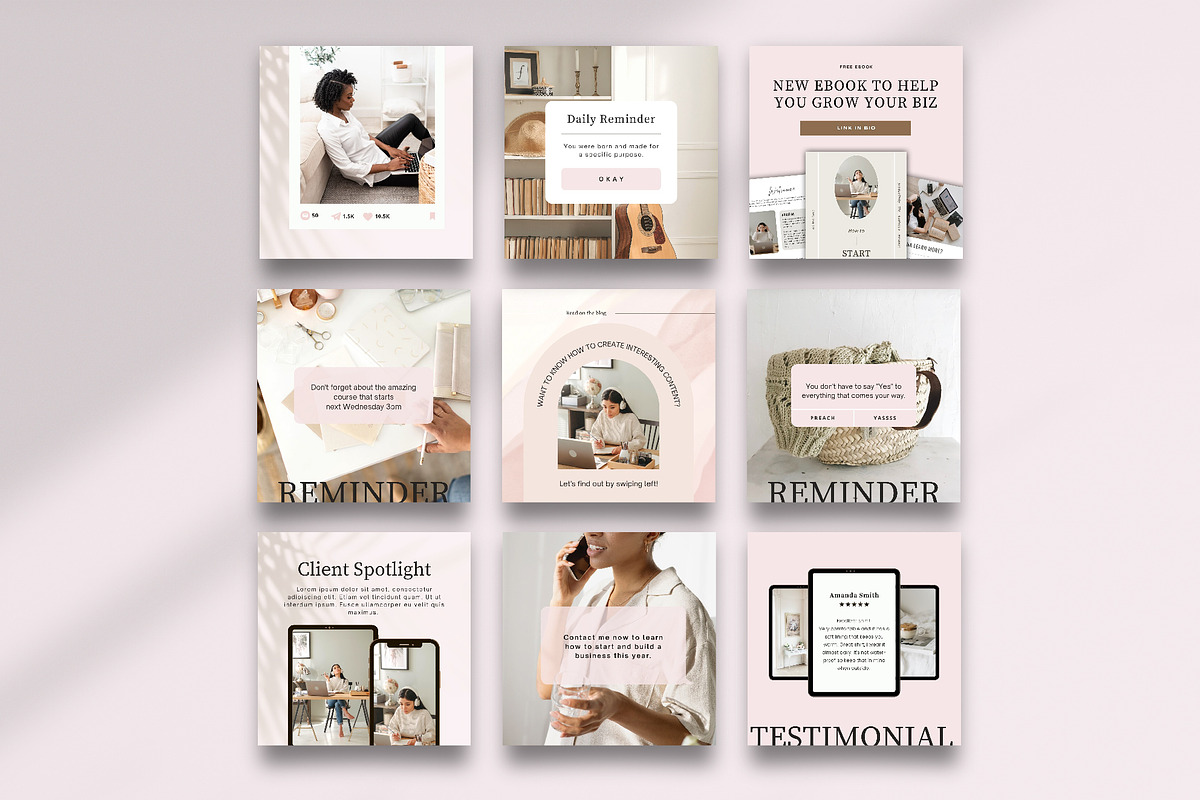Aesthetic coach instagram templates, a Social Media Template by SilverMintDesign (Photo 6 of 9)