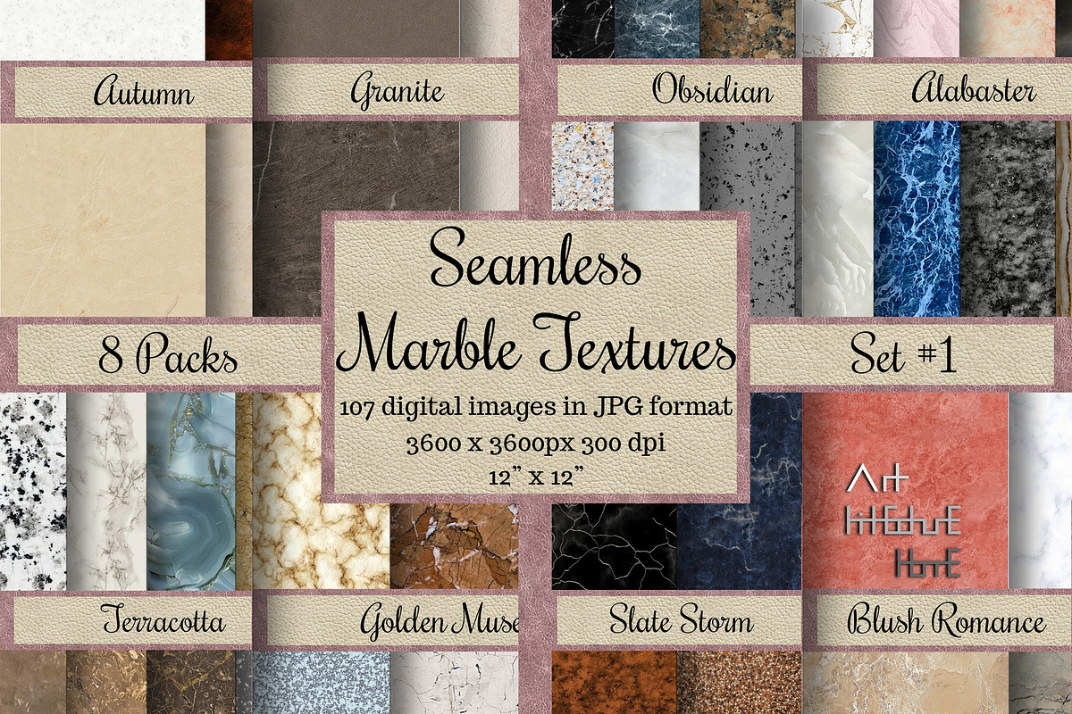 Seamless Marble - Multi Product, a Texture Graphic by Arthitecture Home (Photo 1 of 11)