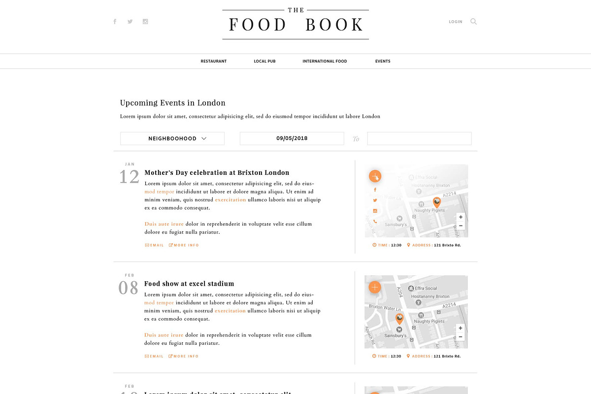 The Food Book, a Websites & App Template by Alexander's Studio (Photo 4 of 6)
