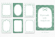 Sage Green Watercolor Bows Frames, a Background Graphic by Solo Art Original (Thumbnail 8 of 14)
