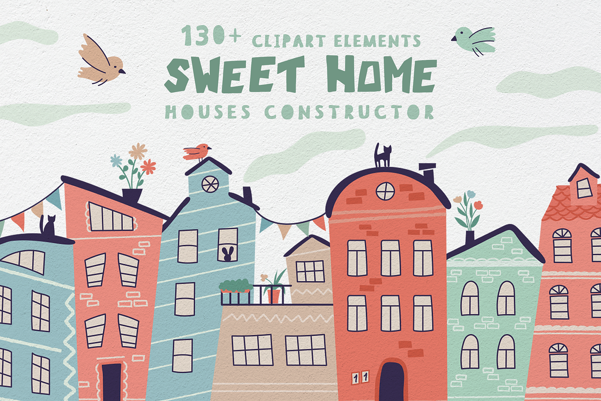 Sweet home. Houses constructor, an Illustration by RinaKustova (Photo 1 of 11)