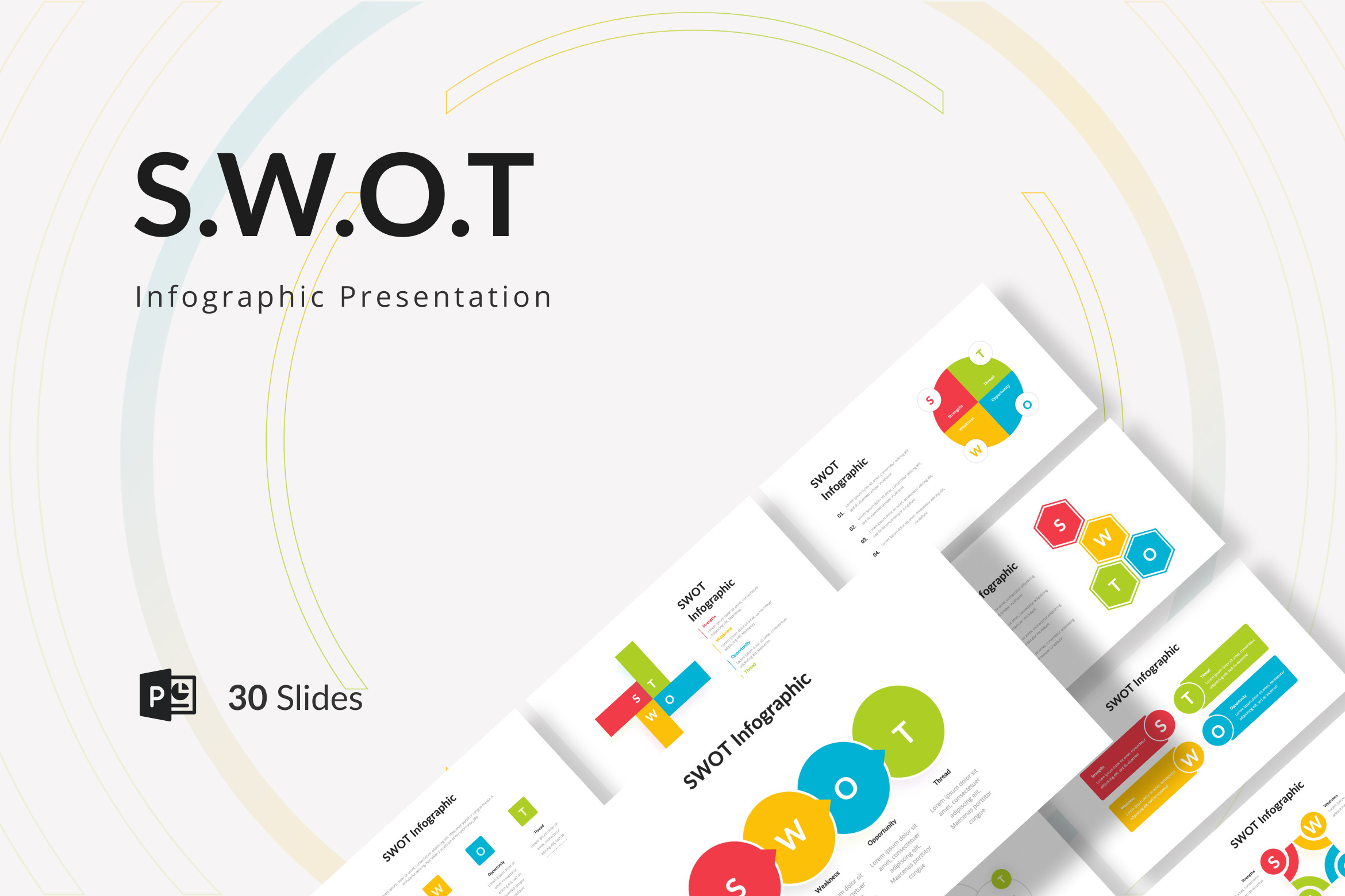 SWOT Infographic Powerpoint, a Presentation Template by Antstheme