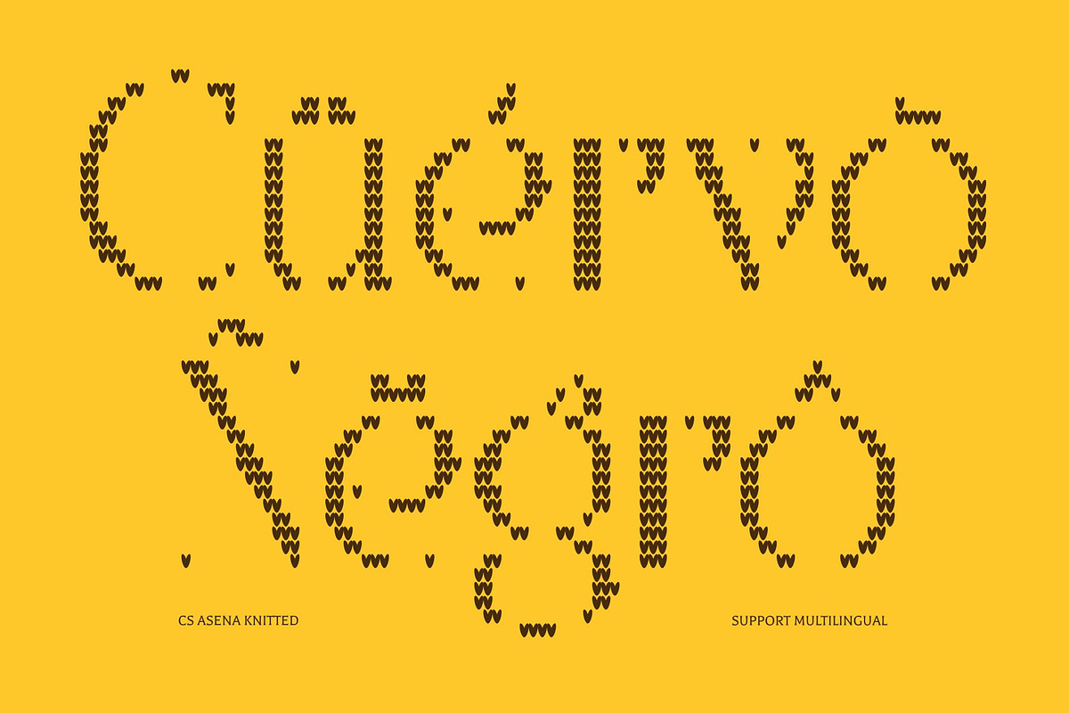CS Asena Knitted, a Serif Font by Craft Supply Co. (Photo 7 of 8)