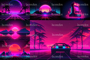 1980s Retrowave Wallpapers, a Technology Illustration by Incomelion (Thumbnail 5 of 6)