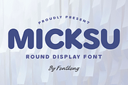 Micksu - Round Display Font, a Sans Serif Font by overlaytemplates (Thumbnail 1 of 7)