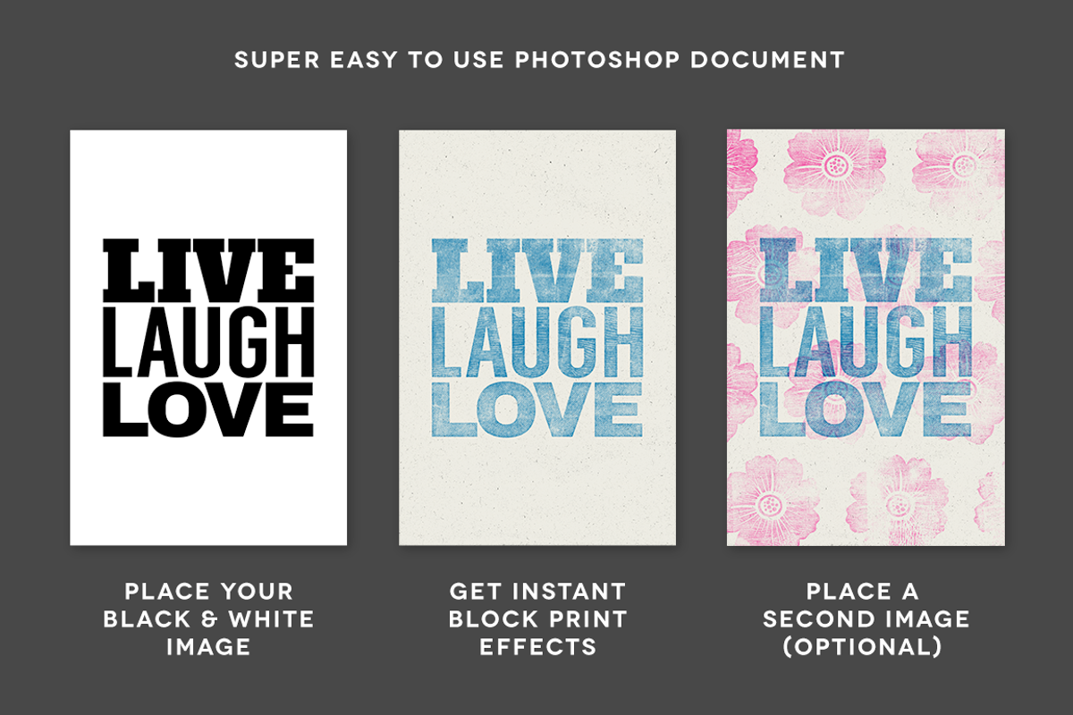 WoodBlock Printing Press Kit, a Layer Style Add-On by Ian Barnard (Photo 2 of 5)