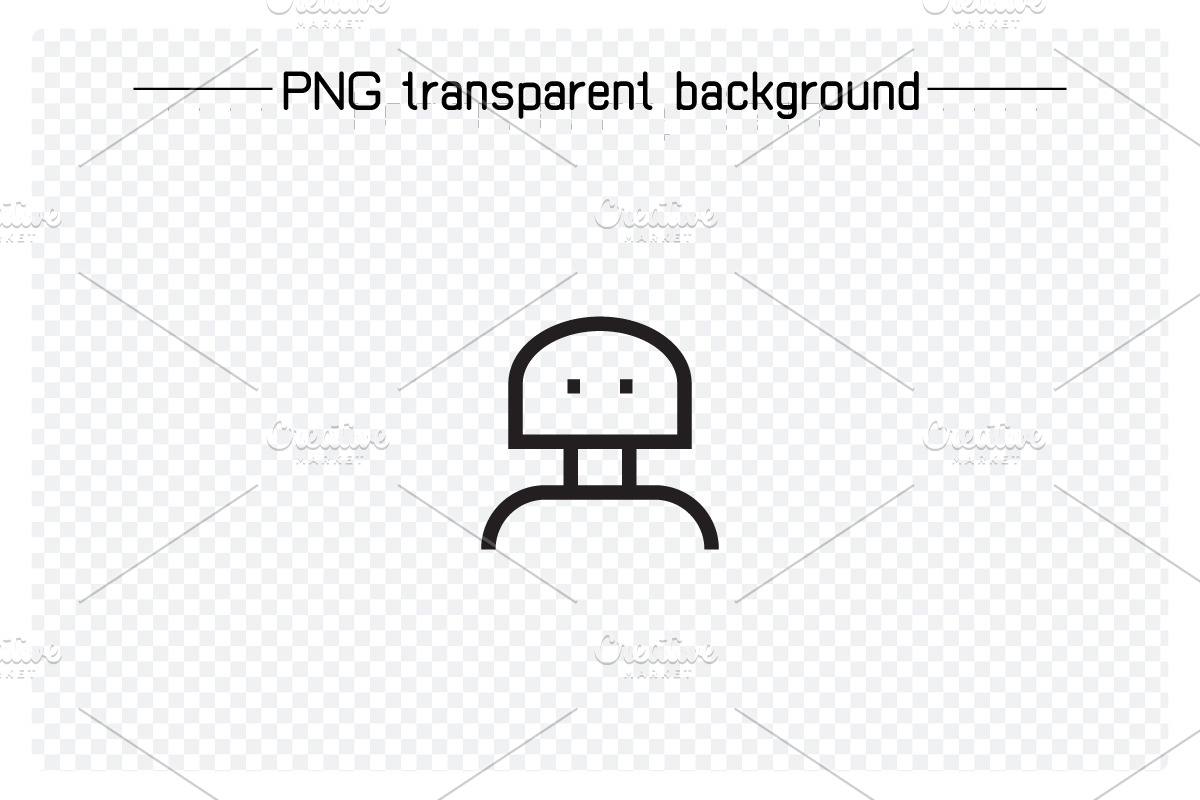 Cartoon Robot Profile Icons, an Outline Icon by Designfour (Photo 5 of 7)