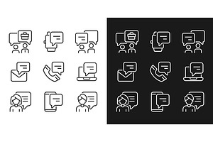 Chat bubbles in business icons, an Icon by IMG Visuals