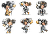Birthday balloon clipart, an Illustration by CreationArt (Thumbnail 4 of 5)