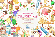 Christmas Cookies 104 Clipart Bundle, a Decorative Illustration by LilyBoo Clipart (Thumbnail 1 of 6)