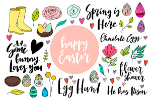 Pack of easter doodles.