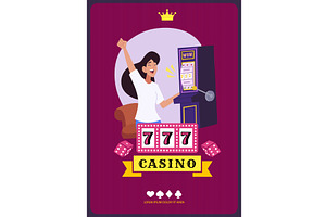 Gambling. girl playing games in, a Sport Illustration by Onyx