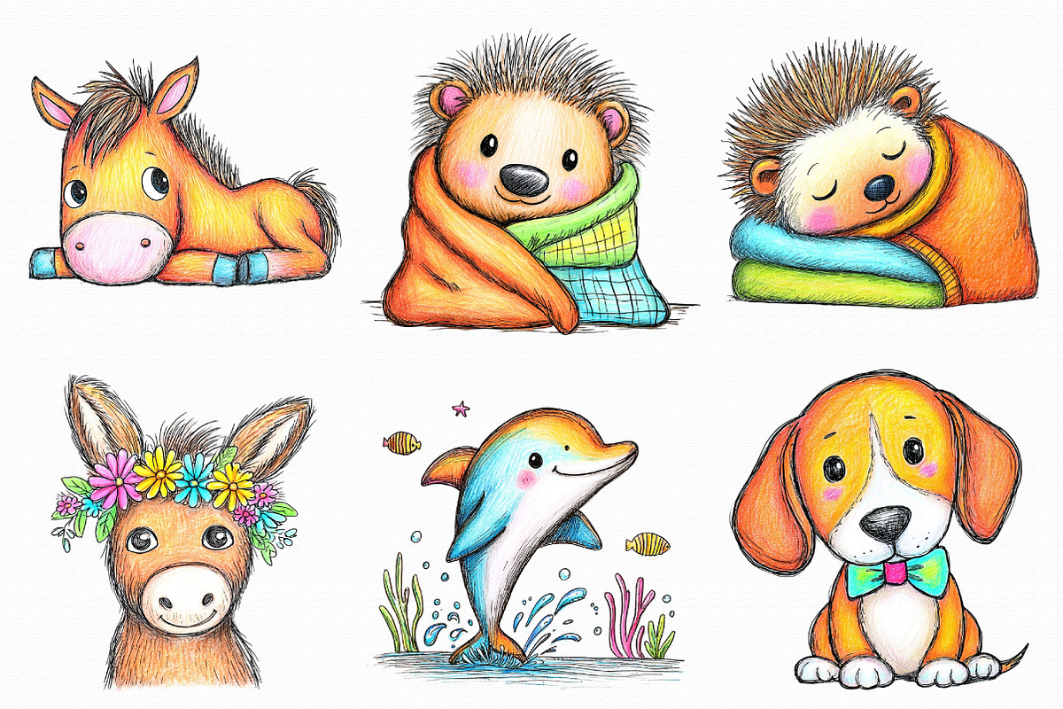 Baby Animal Clipart Bundle, an Illustration by Libby Wishes (Photo 3 of 9)