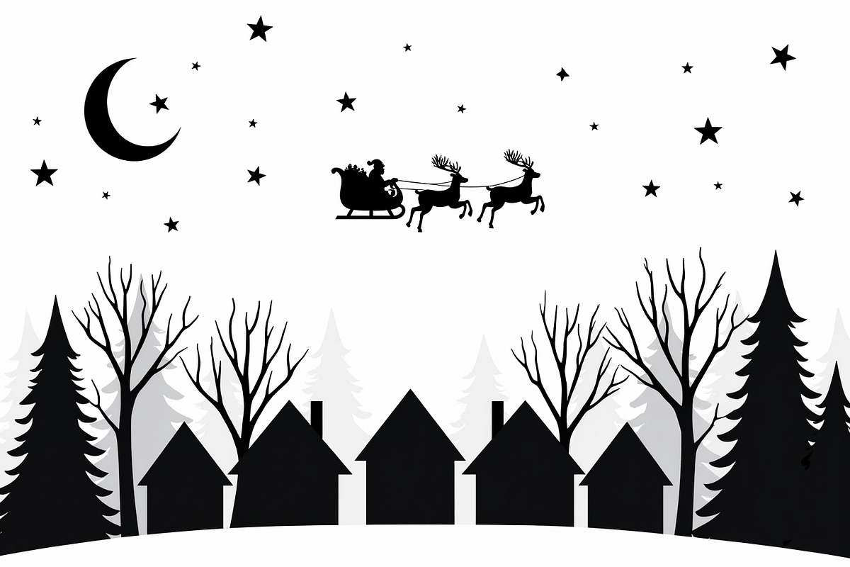 Holiday Village Silhouette Pack, an Illustration by hafijul (Photo 17 of 21)