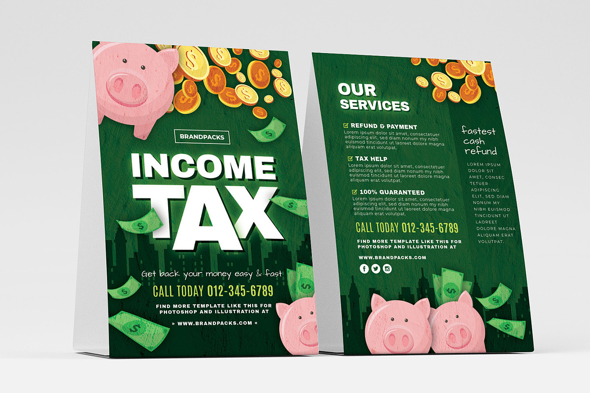 Income Tax Flyer Templates, a Flyer Template by BrandPacks (Photo 2 of 5)