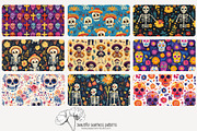 80 Dia de Muertos seamless pattern, a Pattern Graphic by Poppy Lane Studio (Thumbnail 2 of 11)
