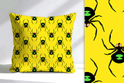 Halloween Spiders on Yellow Seamless, a Pattern Graphic by Sharon Schwalbe (Thumbnail 2 of 4)