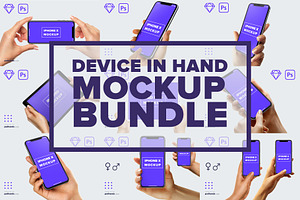 iPhone in hand Mockup BUNDLE